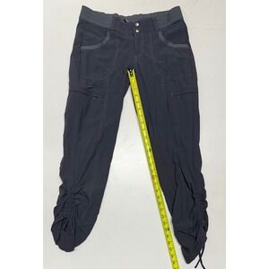Kuhl Travel Hiking Pants Womens Size 4 Gray Drawstring Cinch Ankle‎ Cargo
